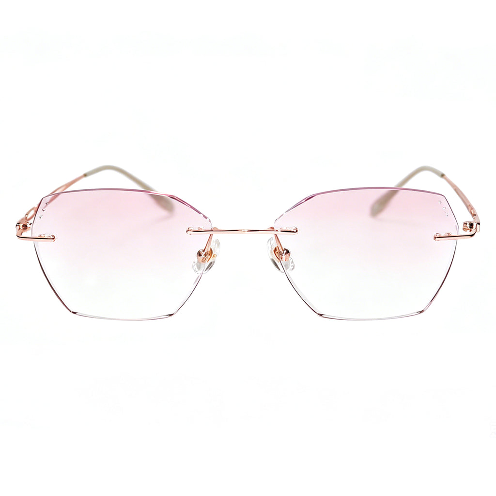 Women Polygonal Rimless Metal Material Eyeglasses, Free Shipping on Orders Over $79