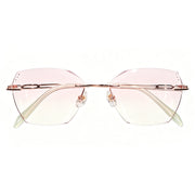 Women Polygonal Rimless Metal Material Eyeglasses, Free Shipping on Orders Over $79