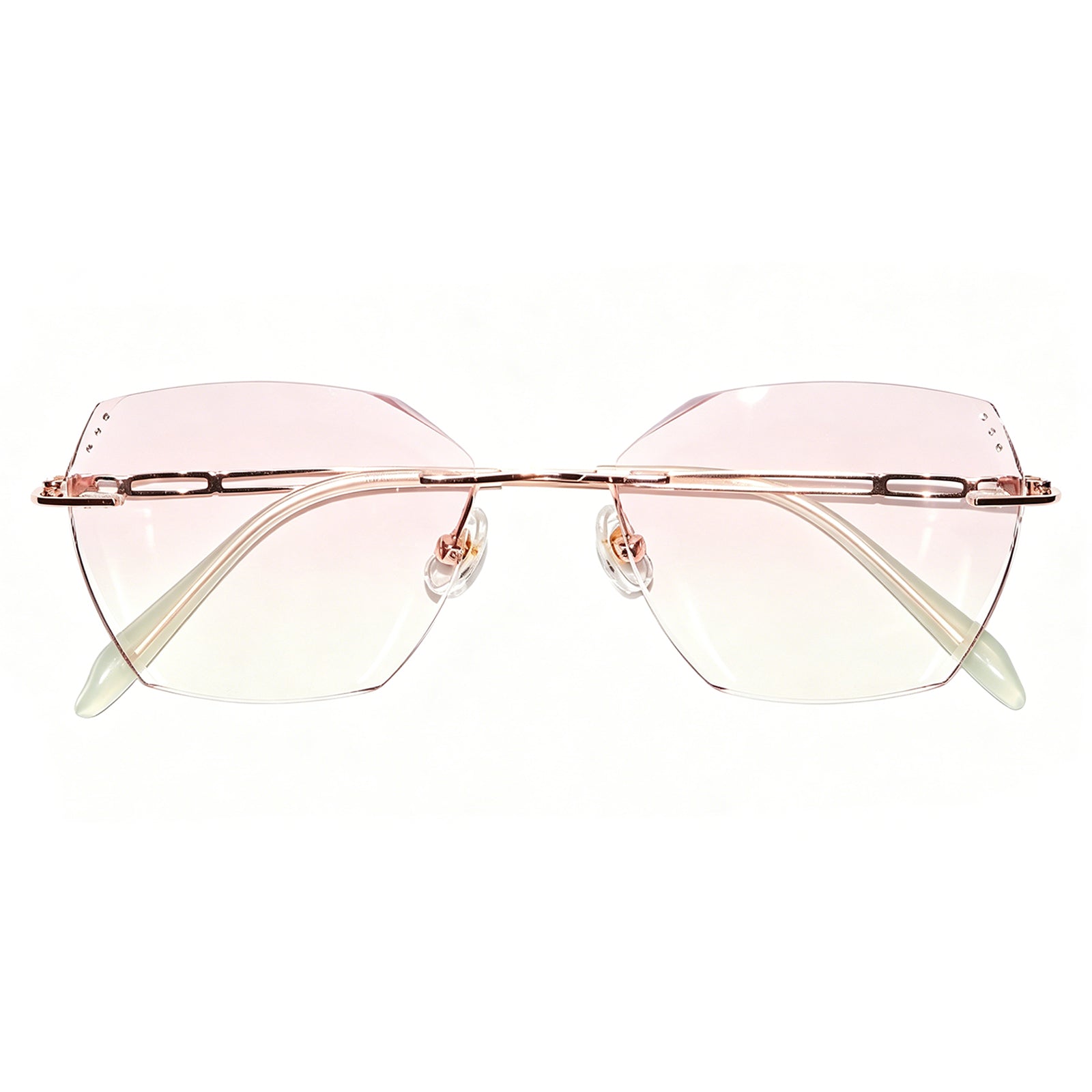 Women Polygonal Rimless Metal Material Eyeglasses, Free Shipping on Orders Over $79