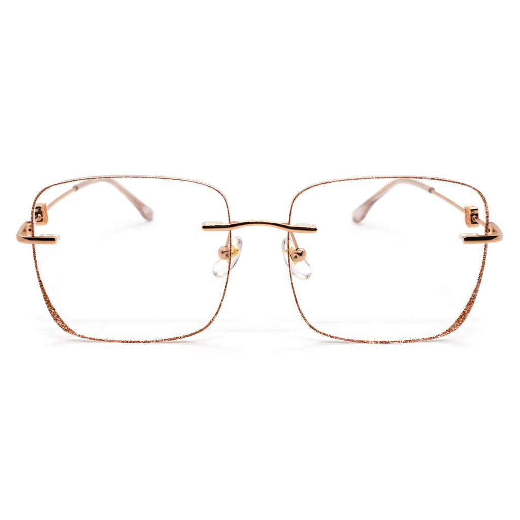 Ultra-light metal anti-blue light optical eyeglass frame compatible with myopia prescriptions, commuting style for young women