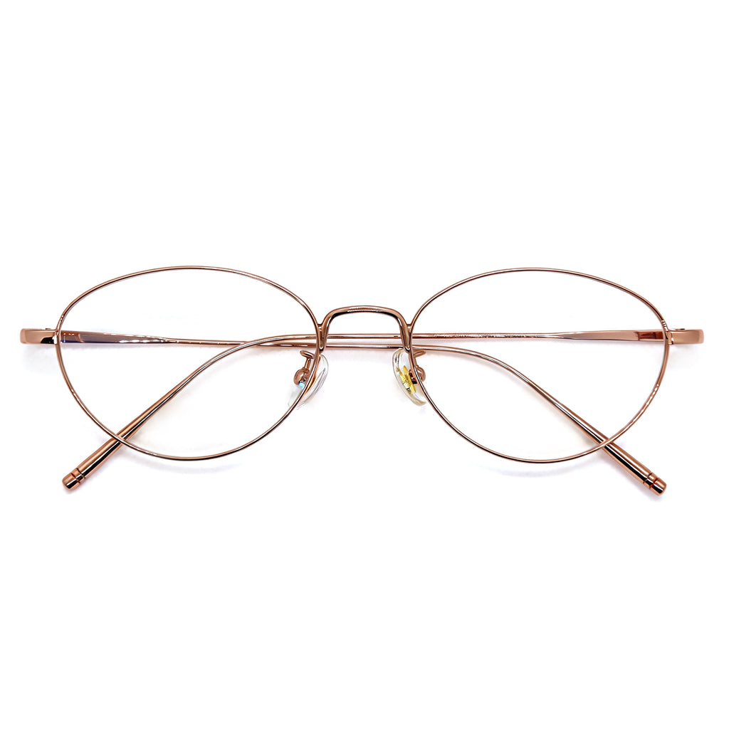 Oval Silver Metal Anti Blue Light Glasses