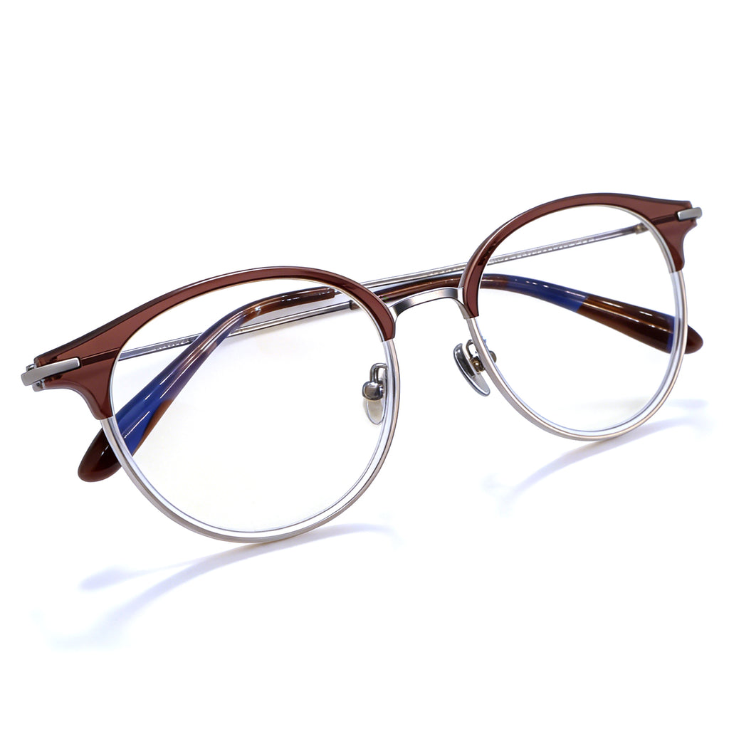 Browline Round Anti Blue Light Glasses