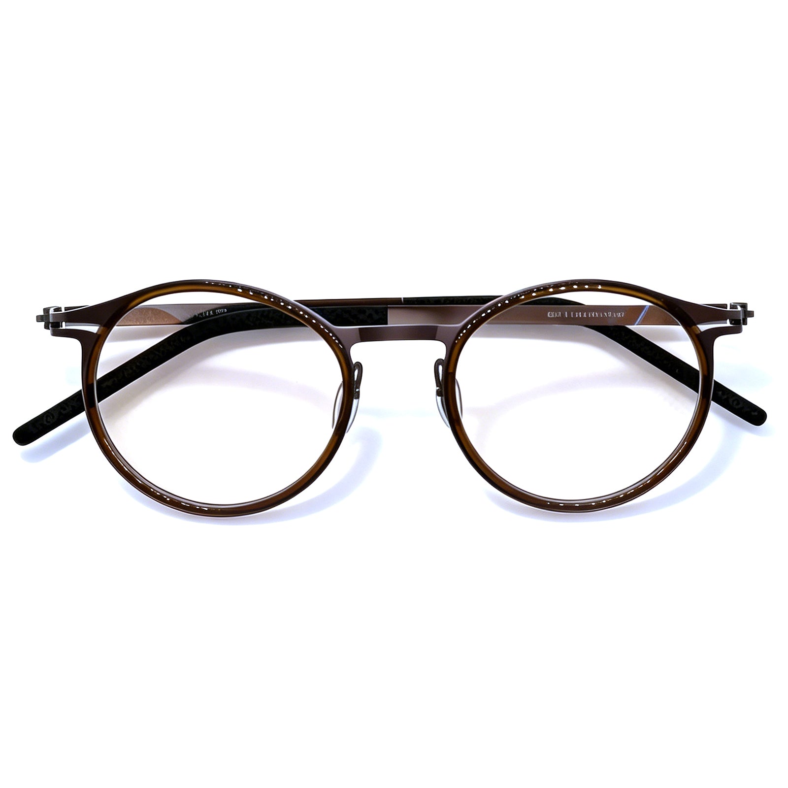 Round Mixed Metal Acetate Anti Blue Light Glasses