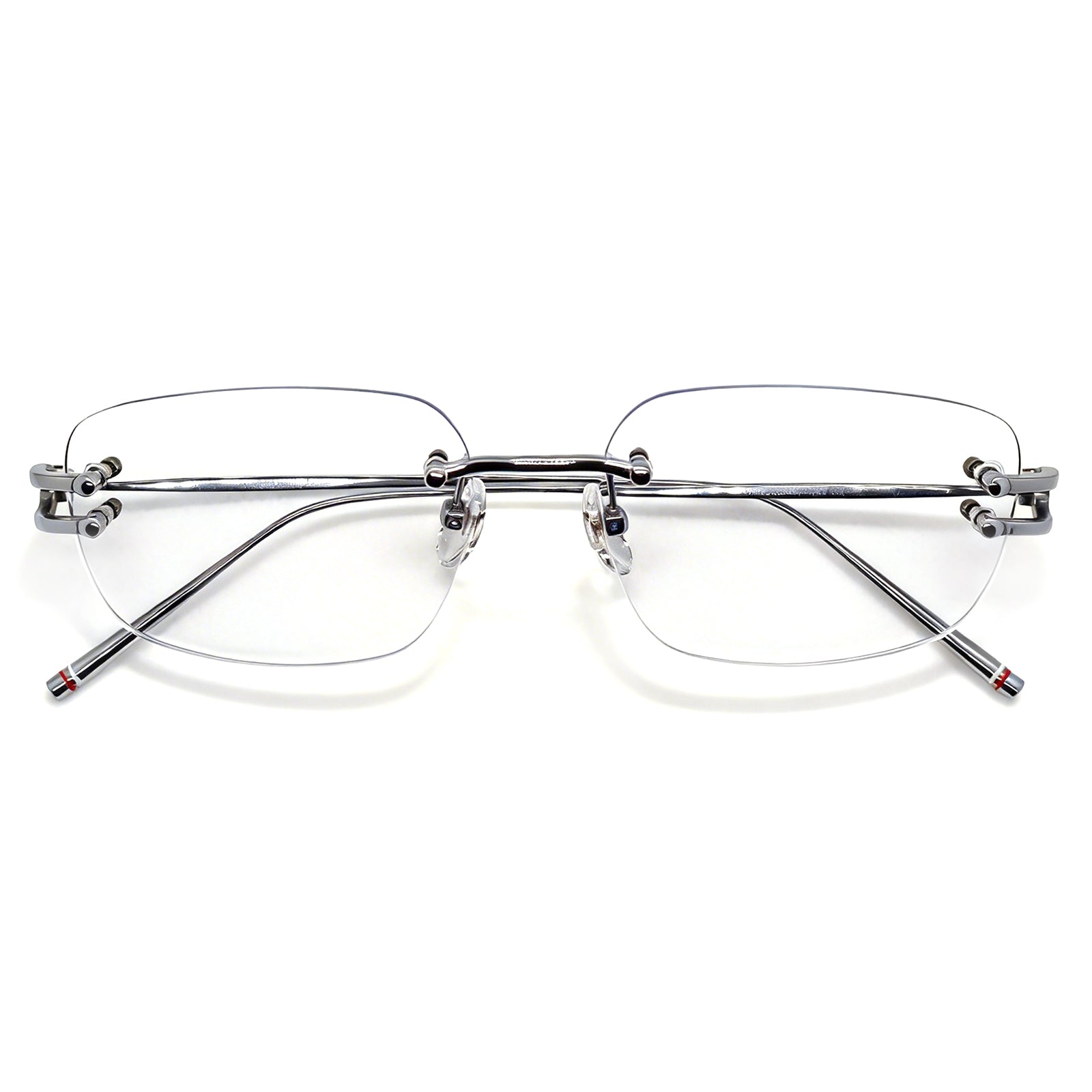 Rimless Square Metal Anti Blue Light Glasses