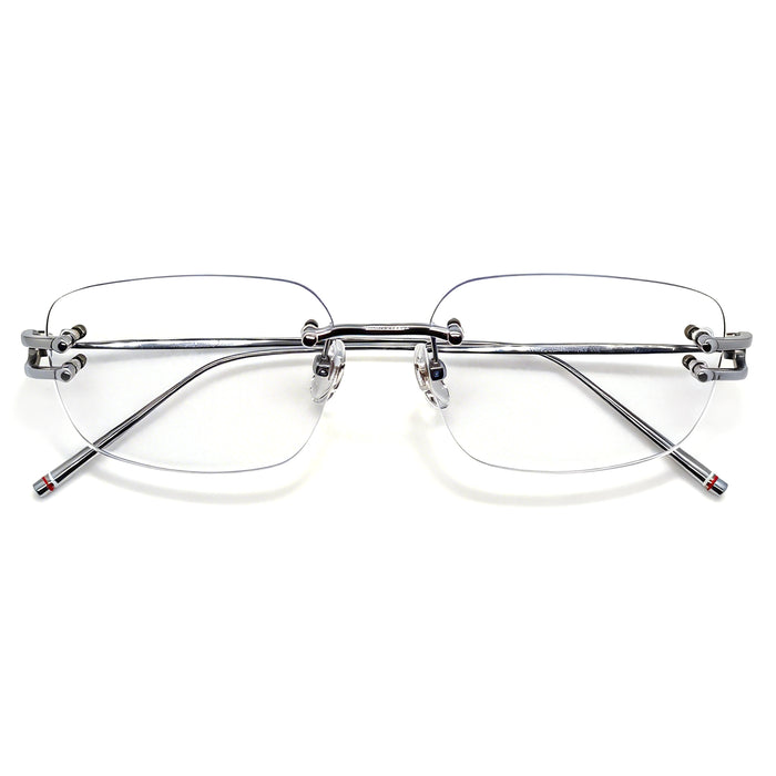 Rimless Square Metal Anti Blue Light Glasses