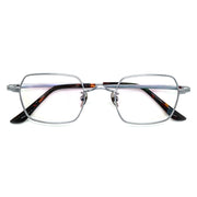Small Square Silver Metal Anti Blue Light Glasses