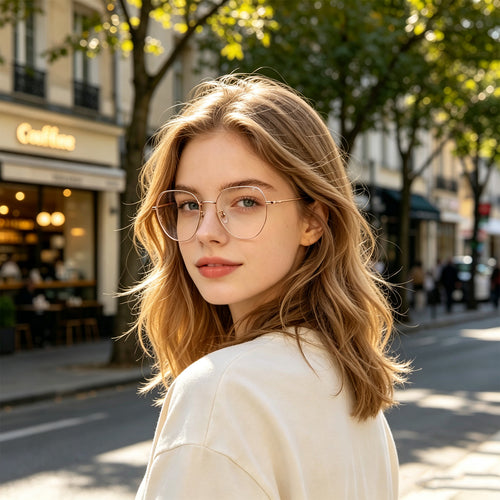 Men Women Full Rim Round Metal Eyeglasses, Free Shipping on Orders Over $69