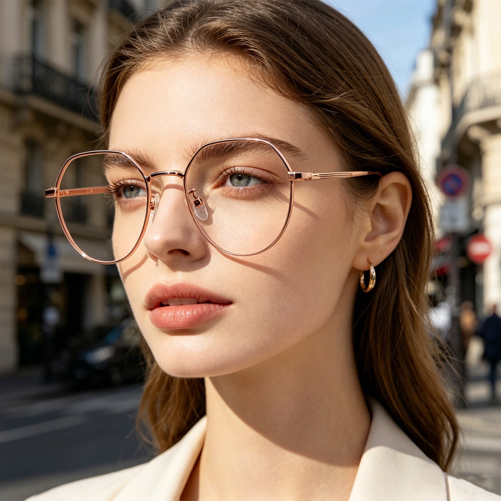 Unisex Polygonal Metal Material Eyeglasses, Free Shipping on Orders Over $79