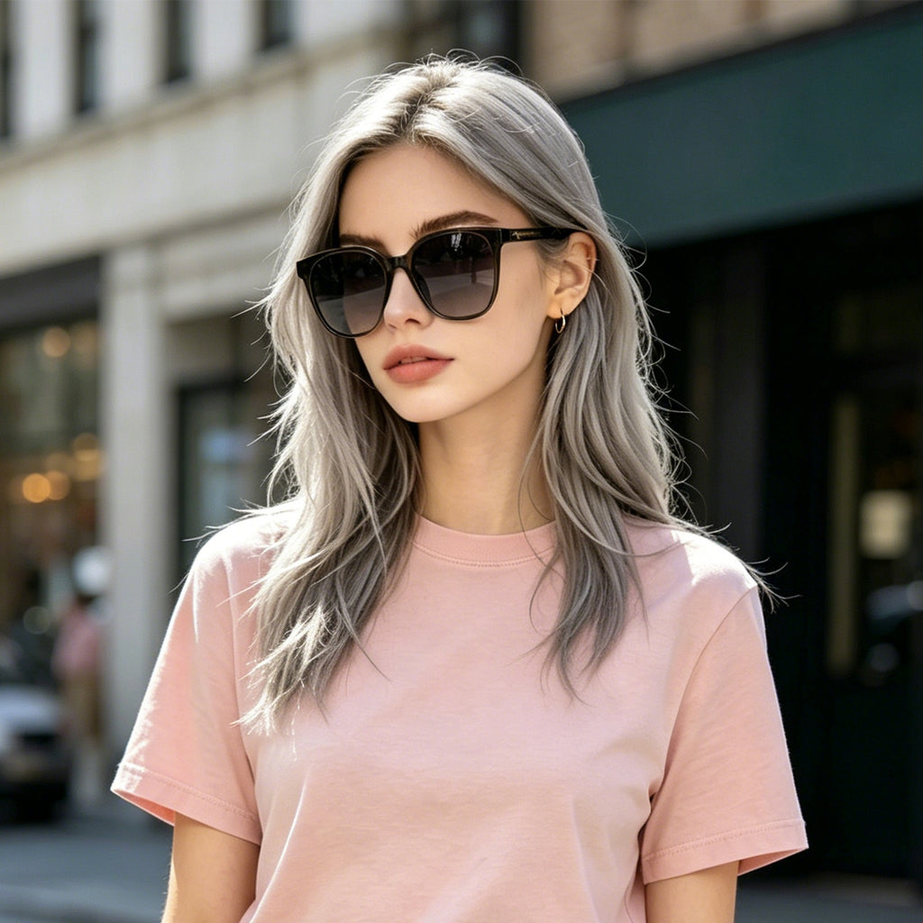 Tortoise Shell Square Sunglasses, UV400 Protection
