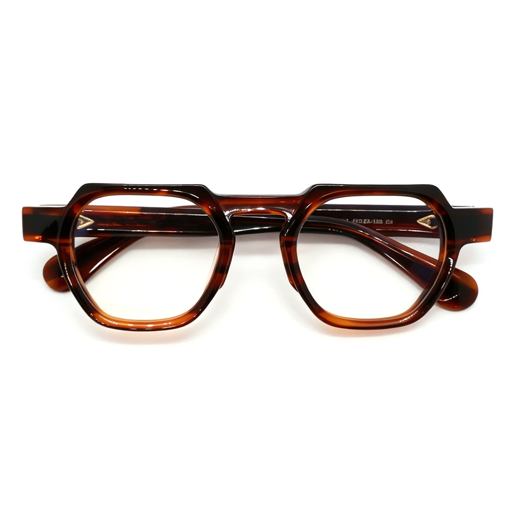 Chunky Black Polygon Glasses, Fashion Acetate Eyewear for Daily & Street Style