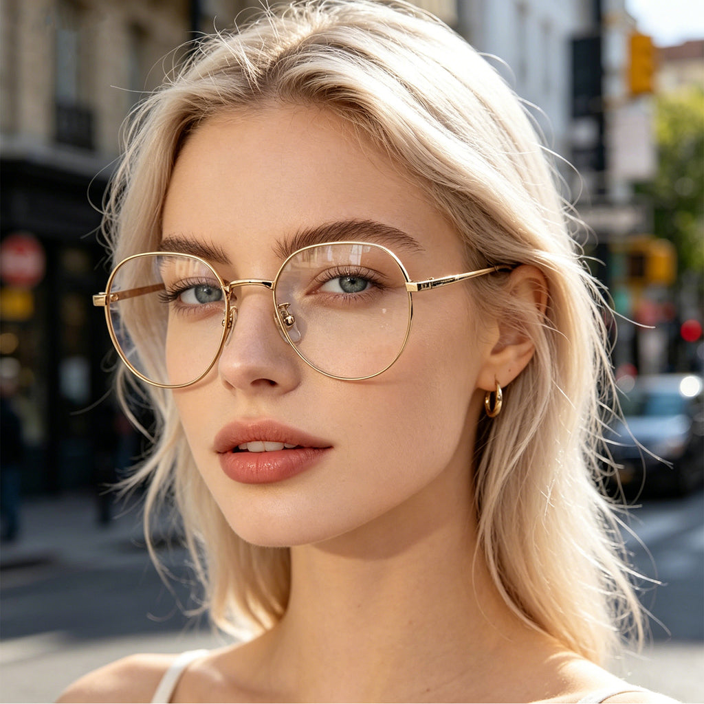 Unisex Round Metal Material Eyeglasses, Free Shipping on Orders Over $79