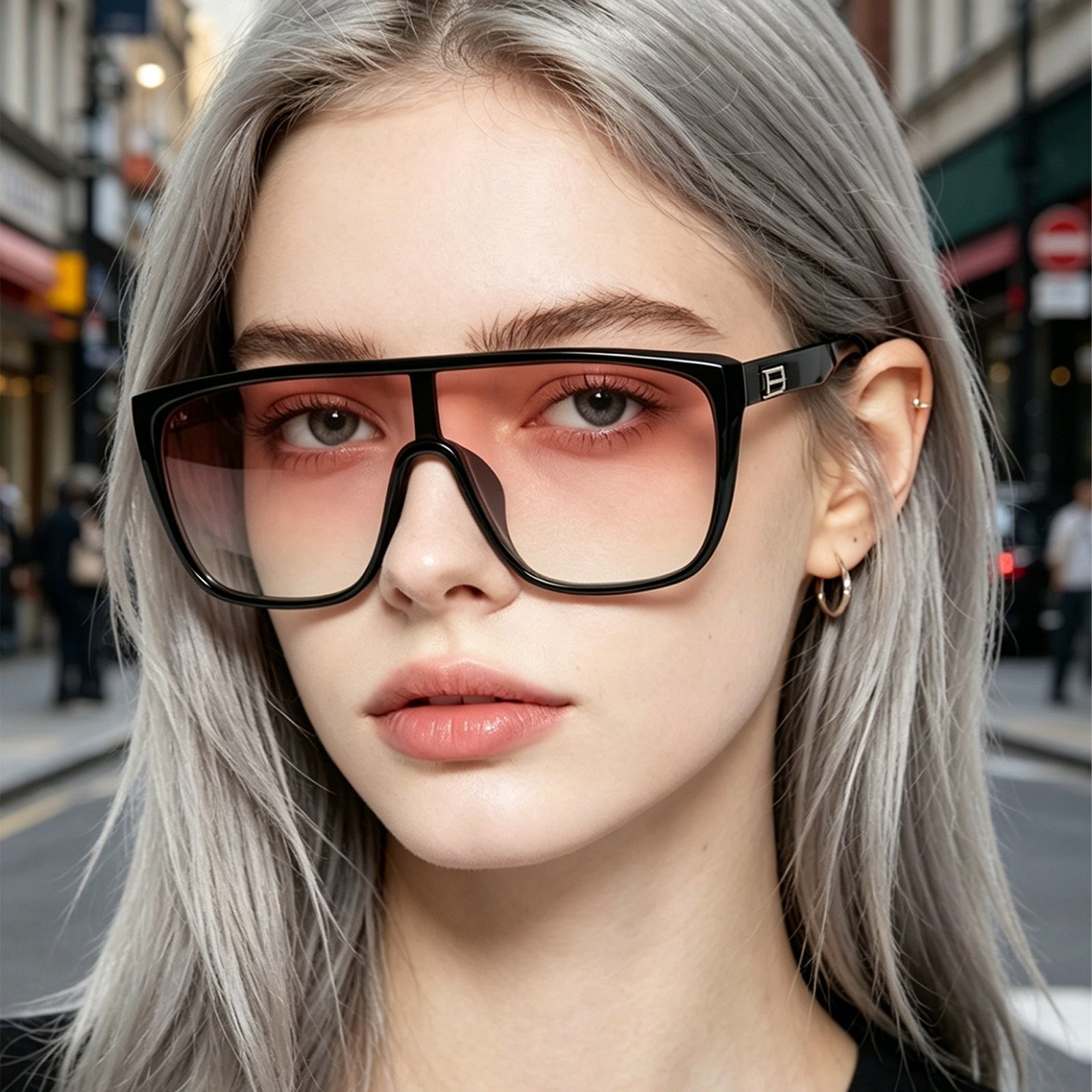 Bold Tortoise Oversized Shield Shades, Anti-Glare