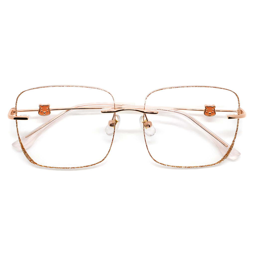 Ultra-light metal anti-blue light optical eyeglass frame compatible with myopia prescriptions, commuting style for young women