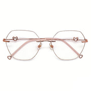 Women's Mickey Glitter Edge Rimless Anti-Blue Light Eyeglasses