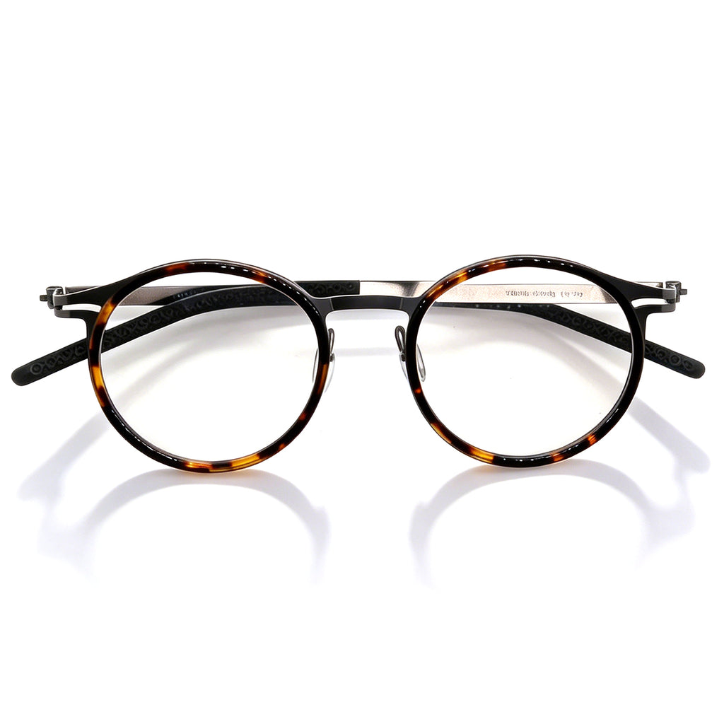 Round Mixed Metal Acetate Anti Blue Light Glasses