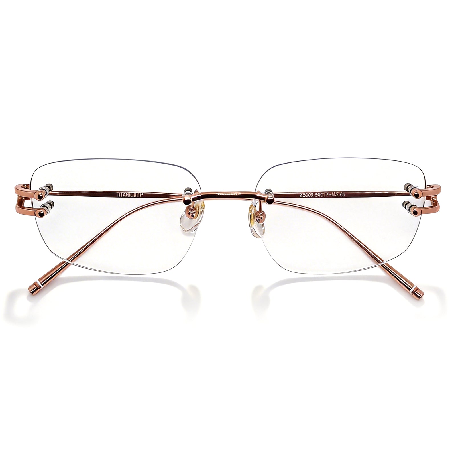 Rimless Square Metal Anti Blue Light Glasses