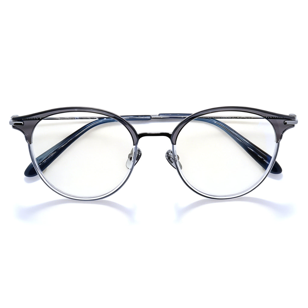 Browline Round Anti Blue Light Glasses