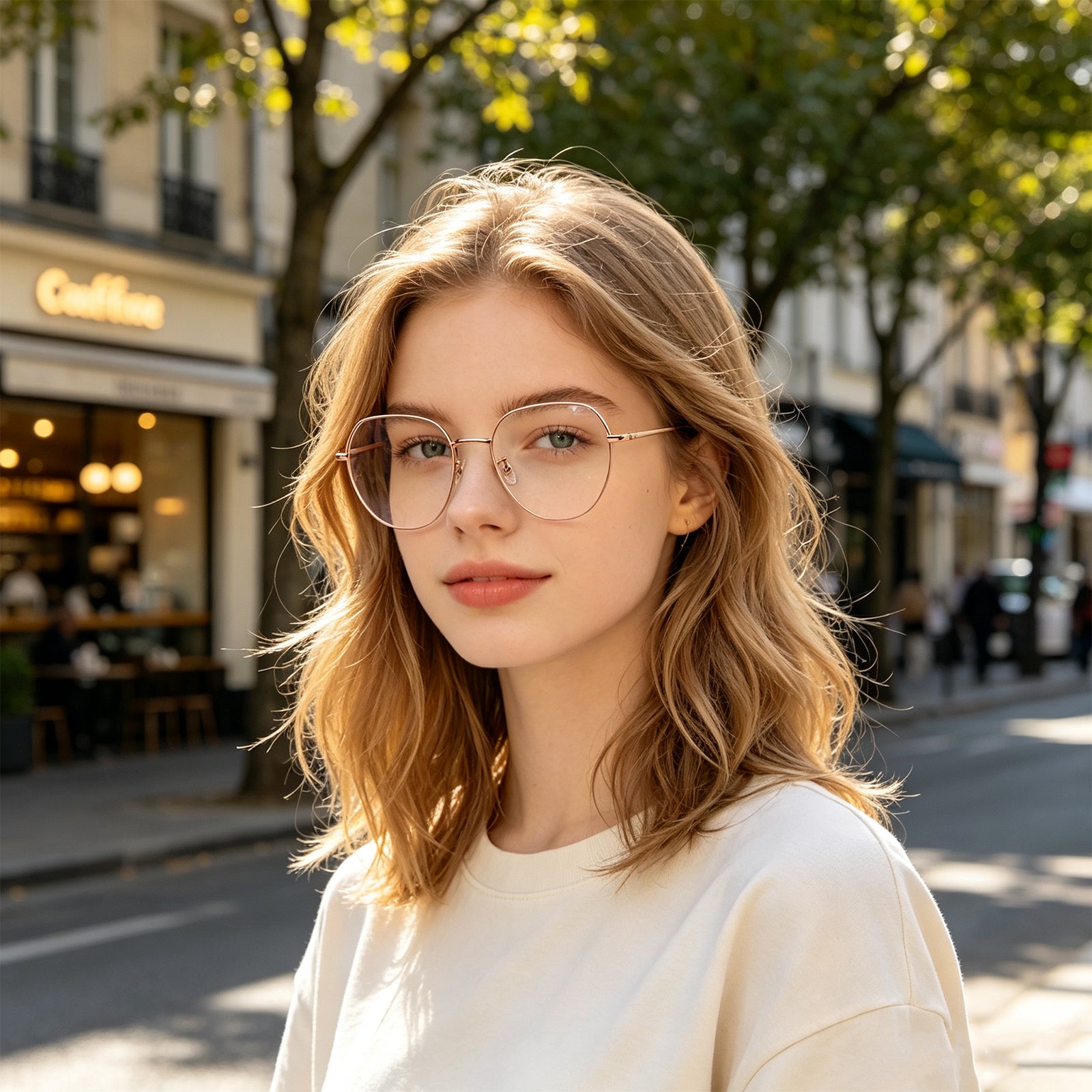 Men Women Full Rim Round Metal Eyeglasses, Free Shipping on Orders Over $69