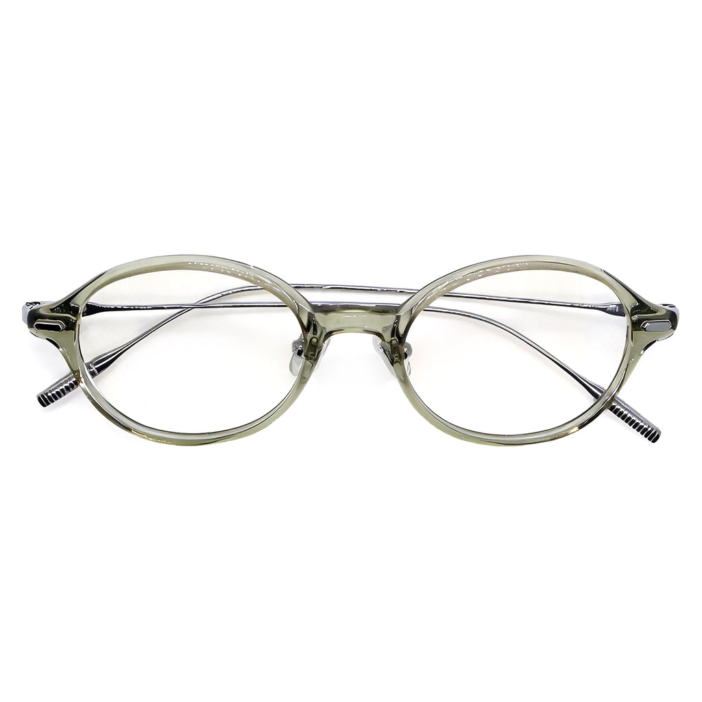 Oval Mixed-Material Anti Blue Light Glasses