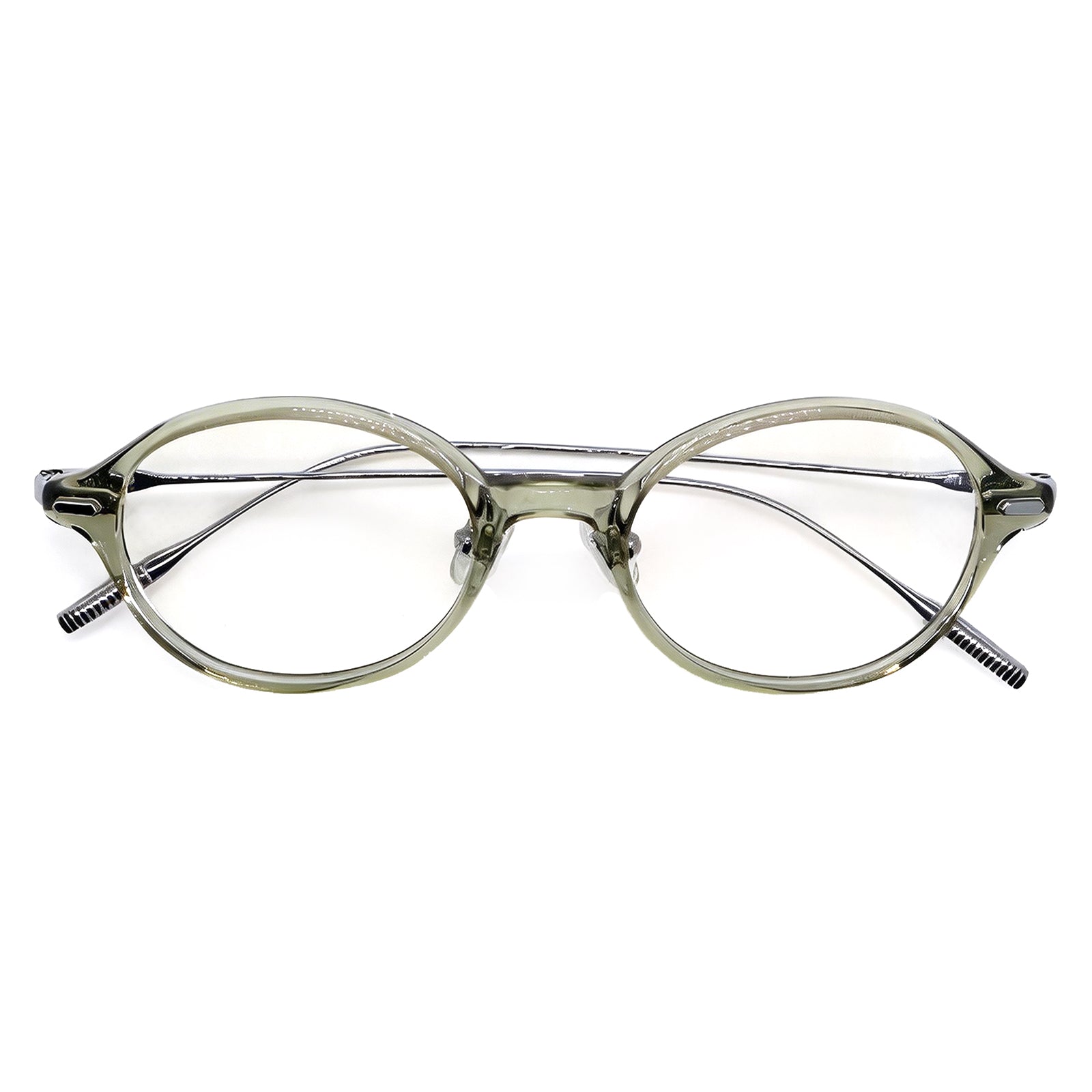 Oval Mixed-Material Anti Blue Light Glasses