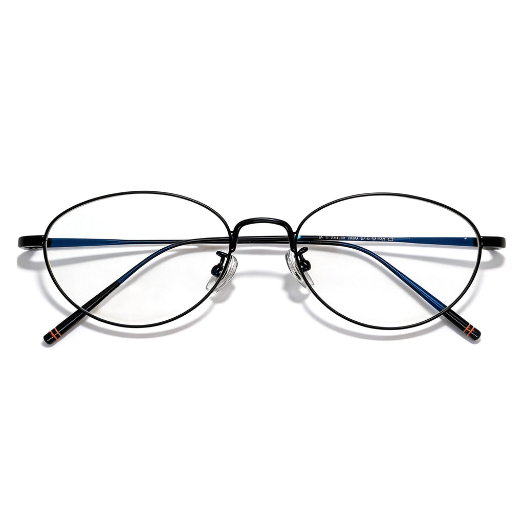 Oval Silver Metal Anti Blue Light Glasses
