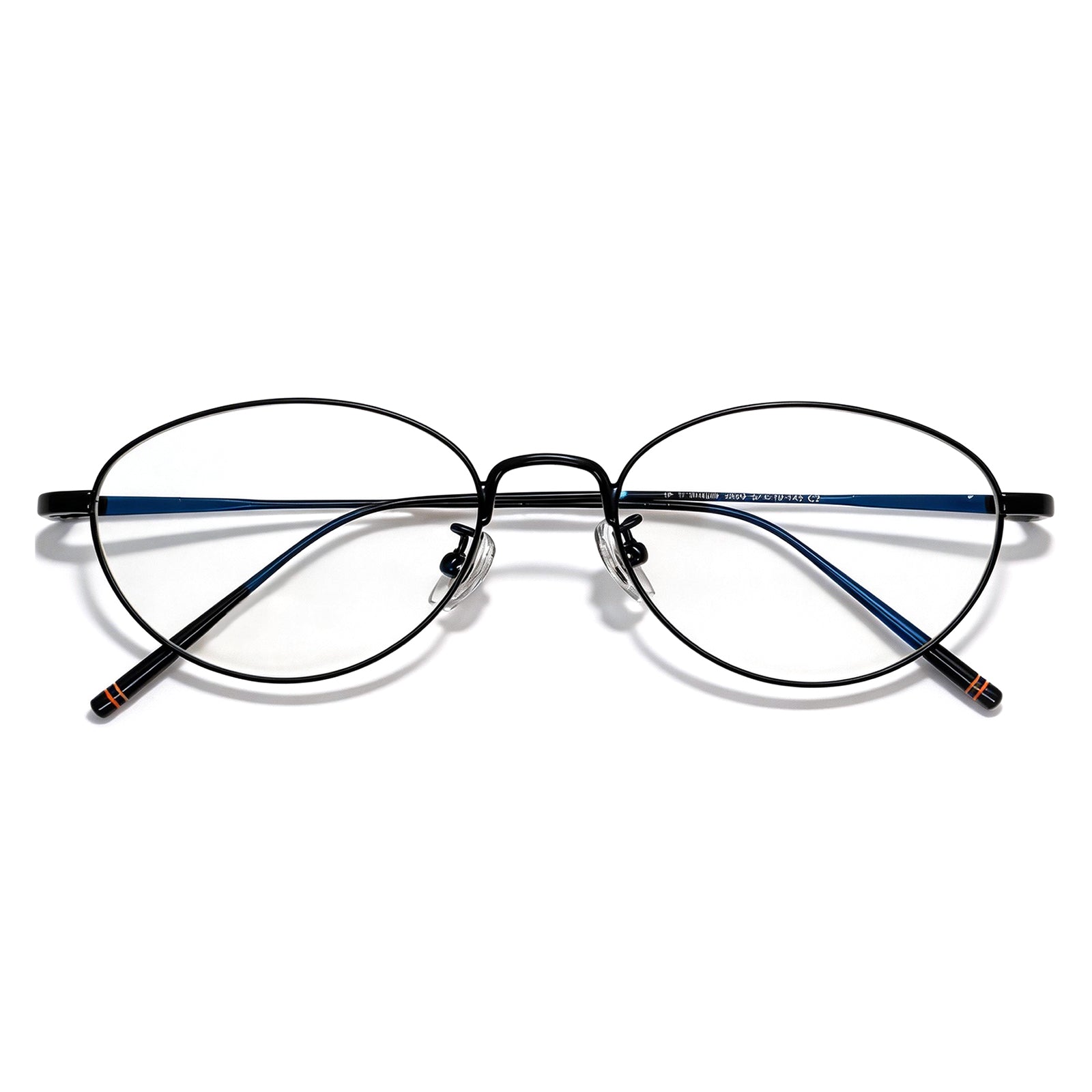 Oval Silver Metal Anti Blue Light Glasses