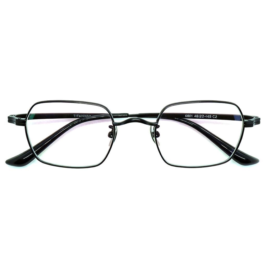Small Square Silver Metal Anti Blue Light Glasses