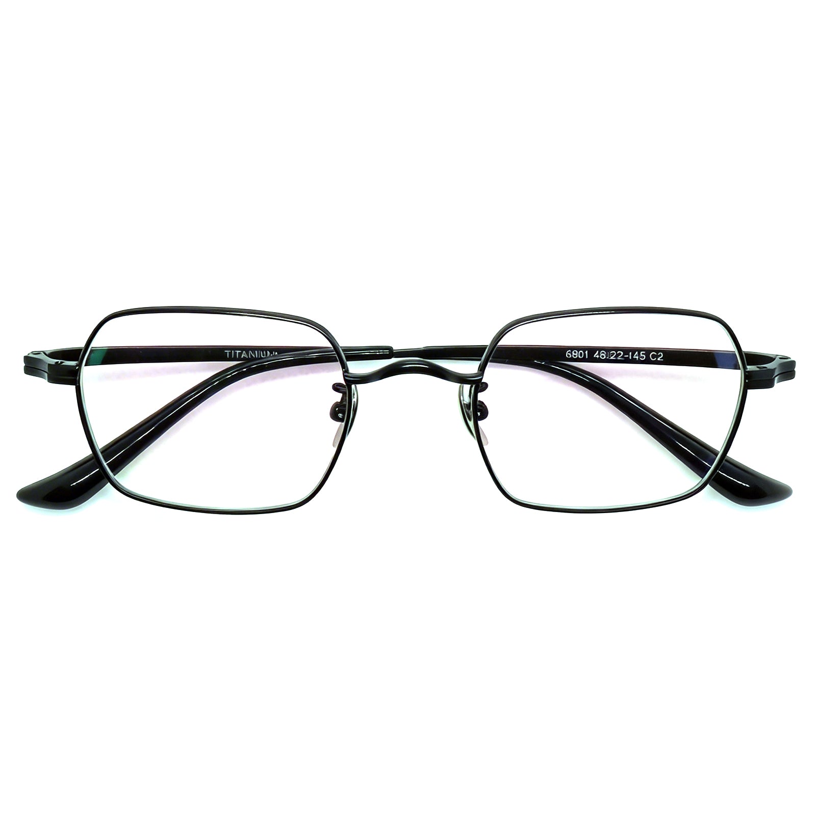 Small Square Silver Metal Anti Blue Light Glasses
