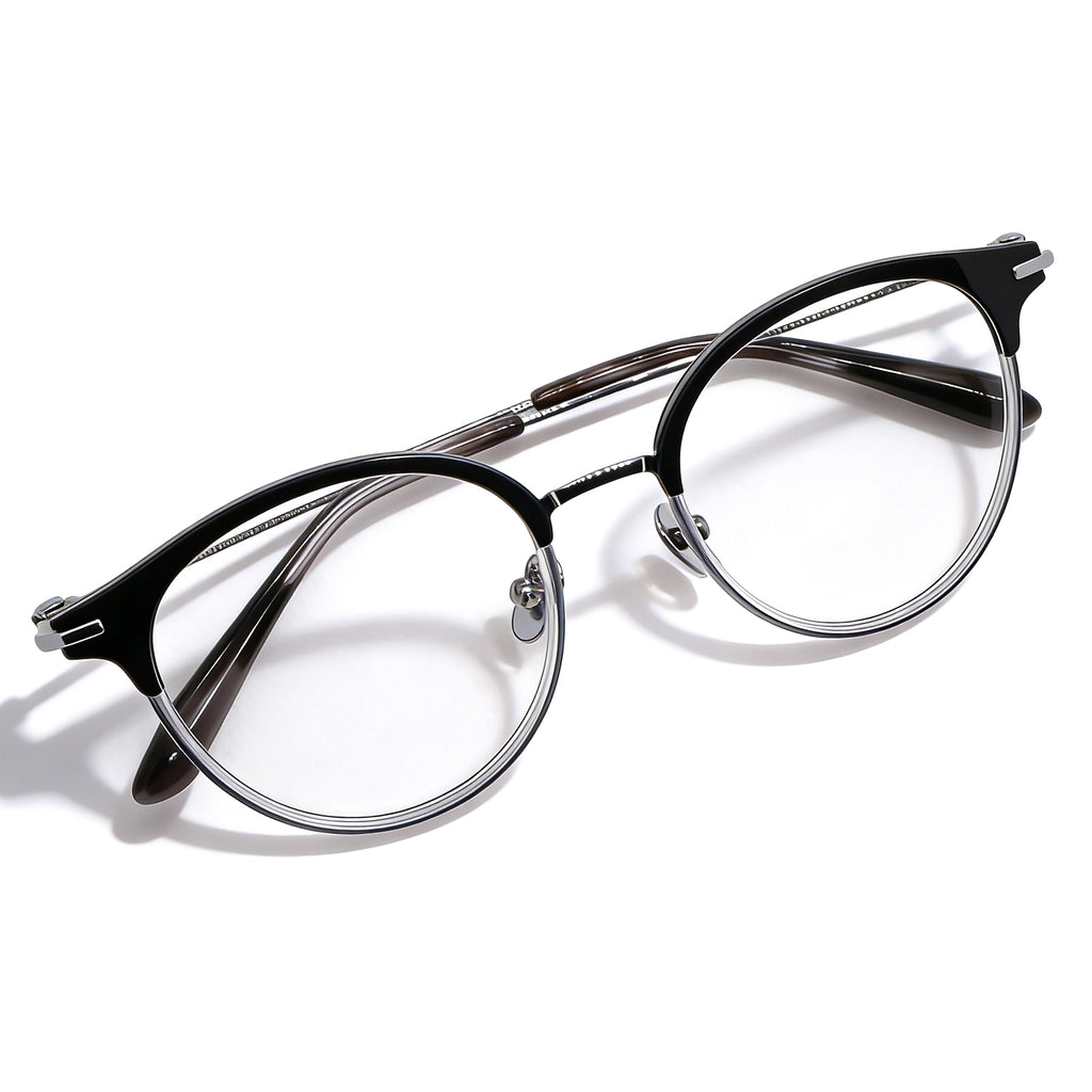 Browline Round Anti Blue Light Glasses