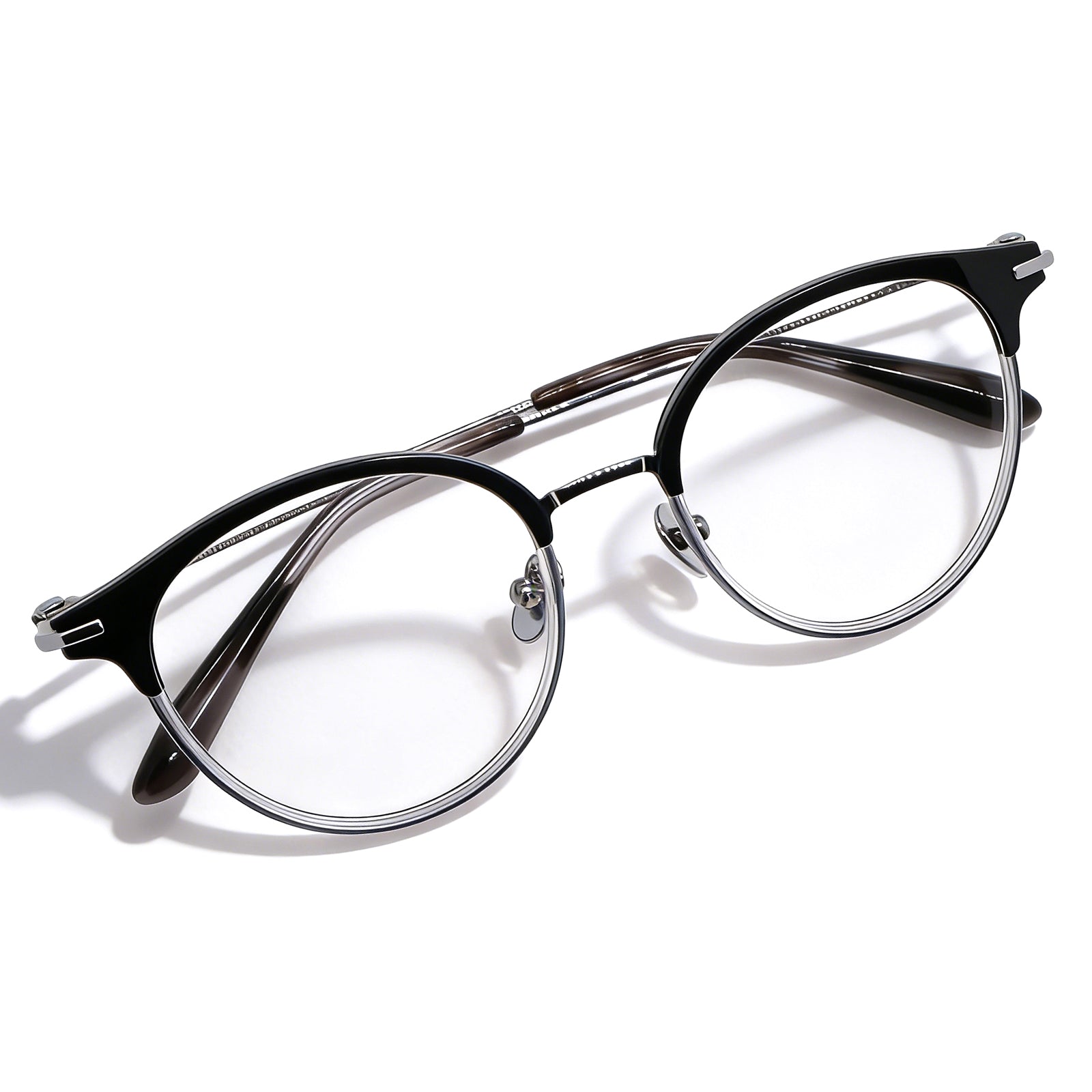 Browline Round Anti Blue Light Glasses