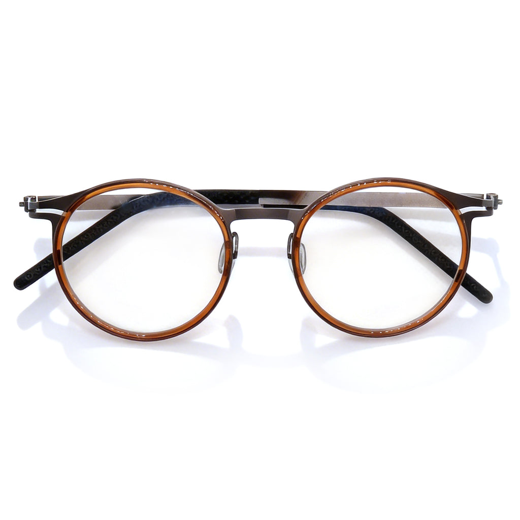 Round Mixed Metal Acetate Anti Blue Light Glasses