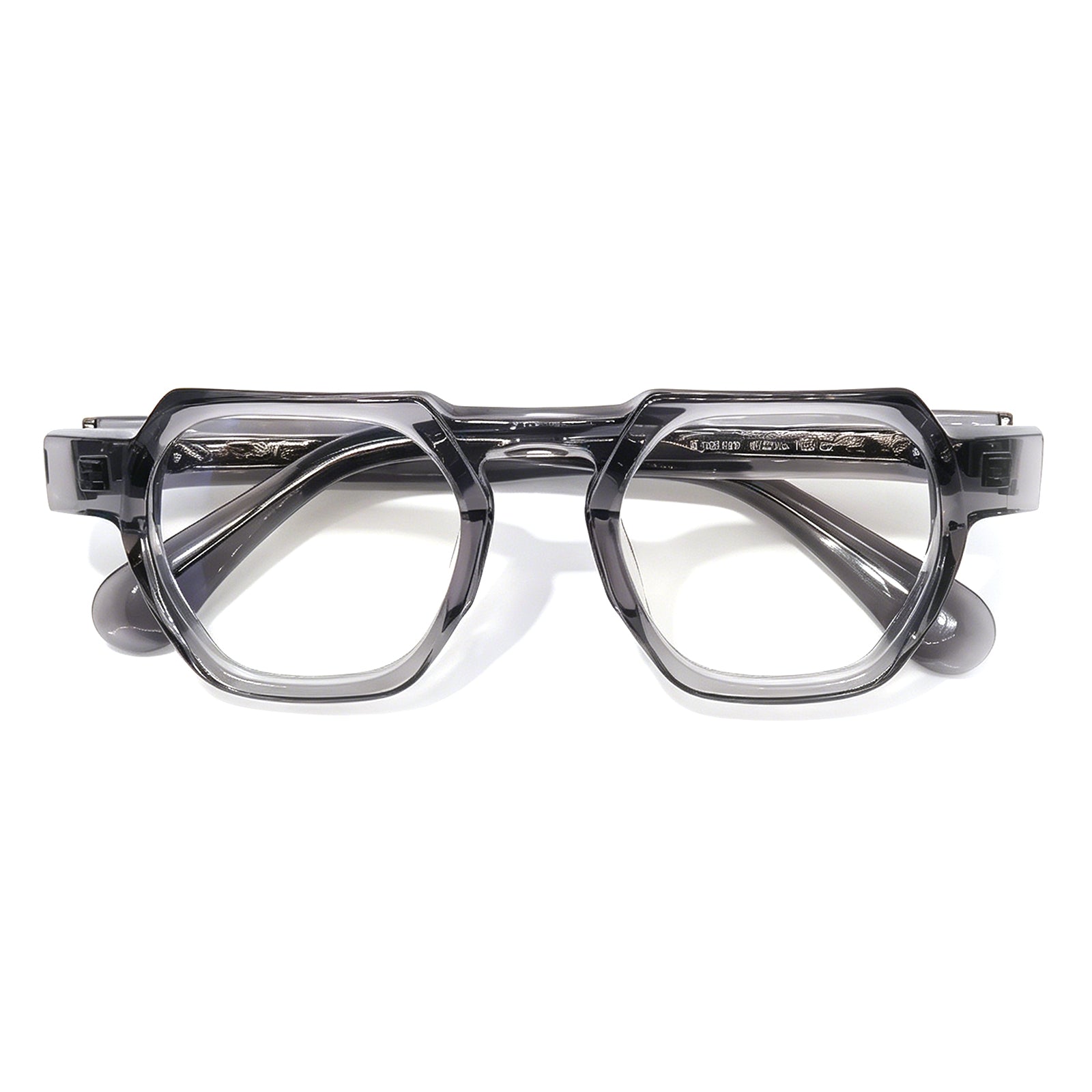 Chunky Black Polygon Glasses, Fashion Acetate Eyewear for Daily & Street Style