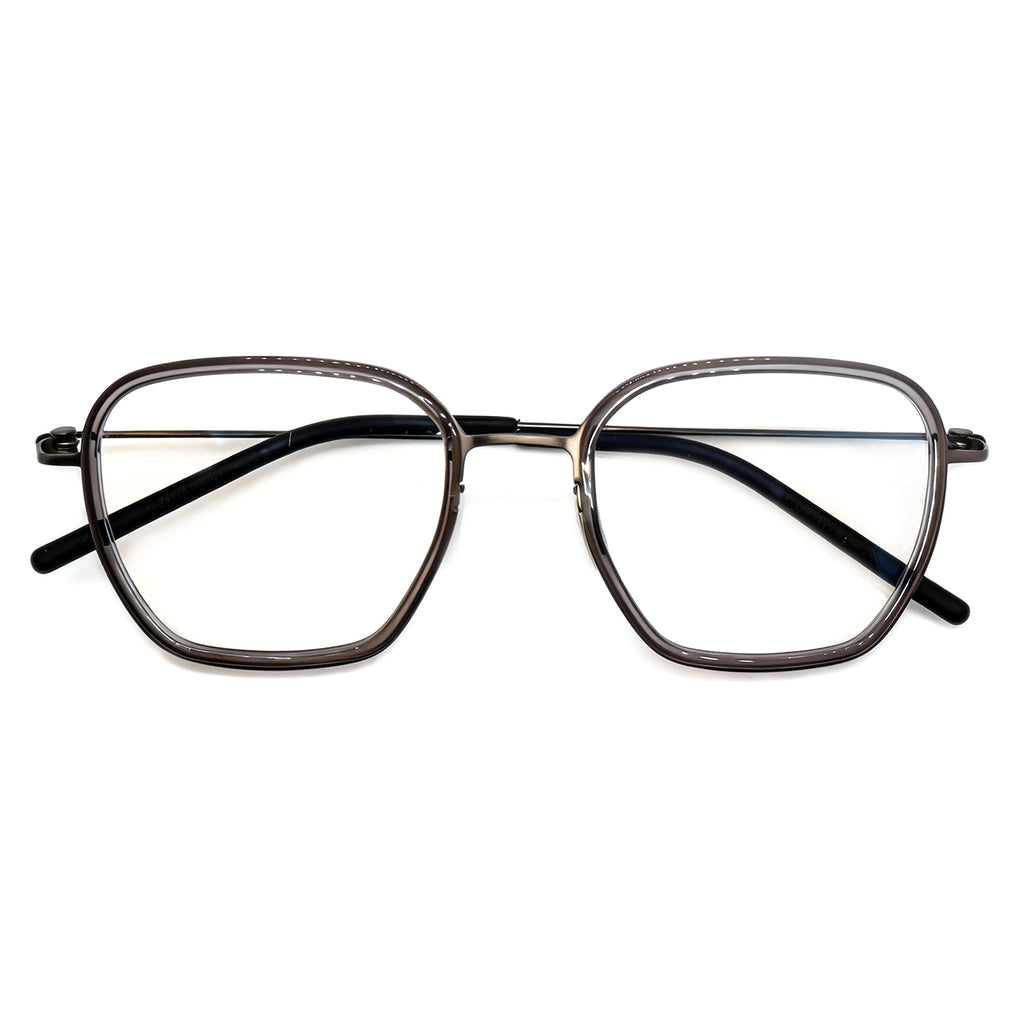 Polygon Mixed-Material Anti Blue Light Glasses