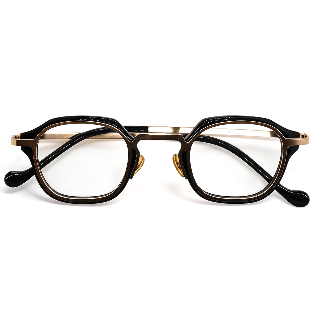 Black & Gold Square Anti Blue Light Glasses