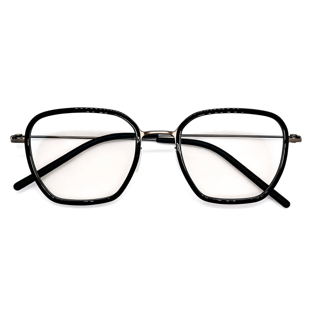 Polygon Mixed-Material Anti Blue Light Glasses