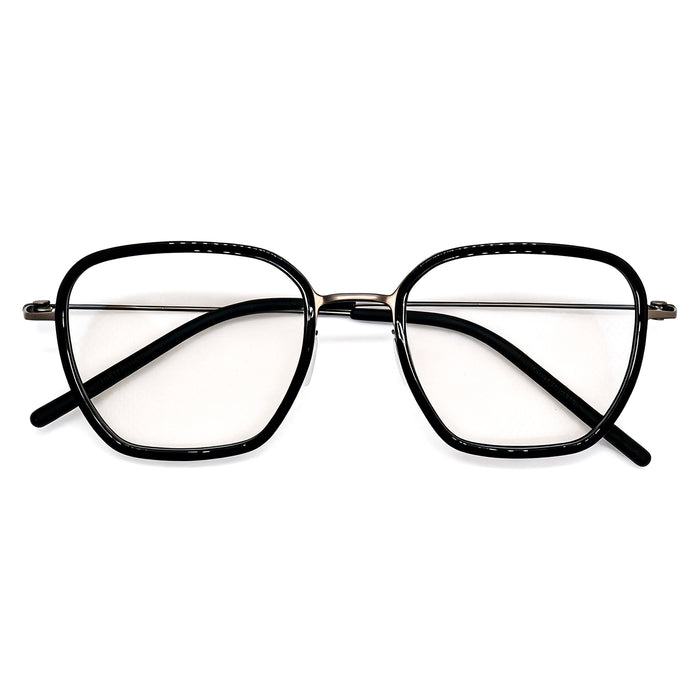 Polygon Mixed-Material Anti Blue Light Glasses