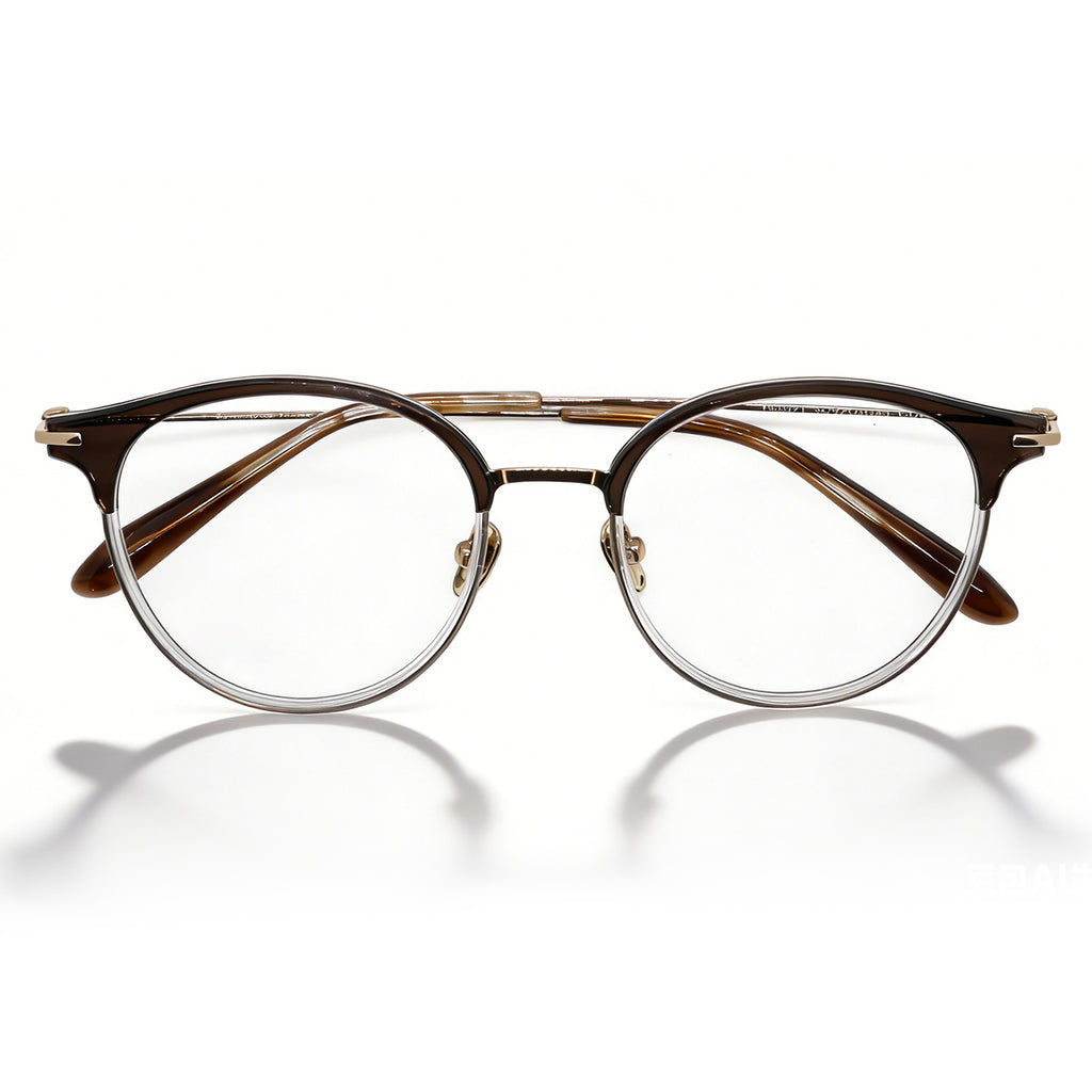 Browline Round Anti Blue Light Glasses