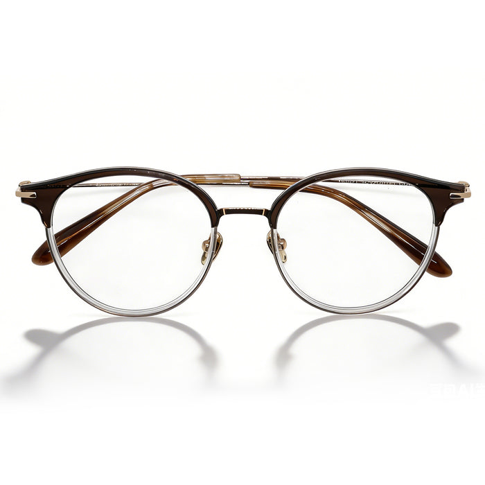 Browline Round Anti Blue Light Glasses
