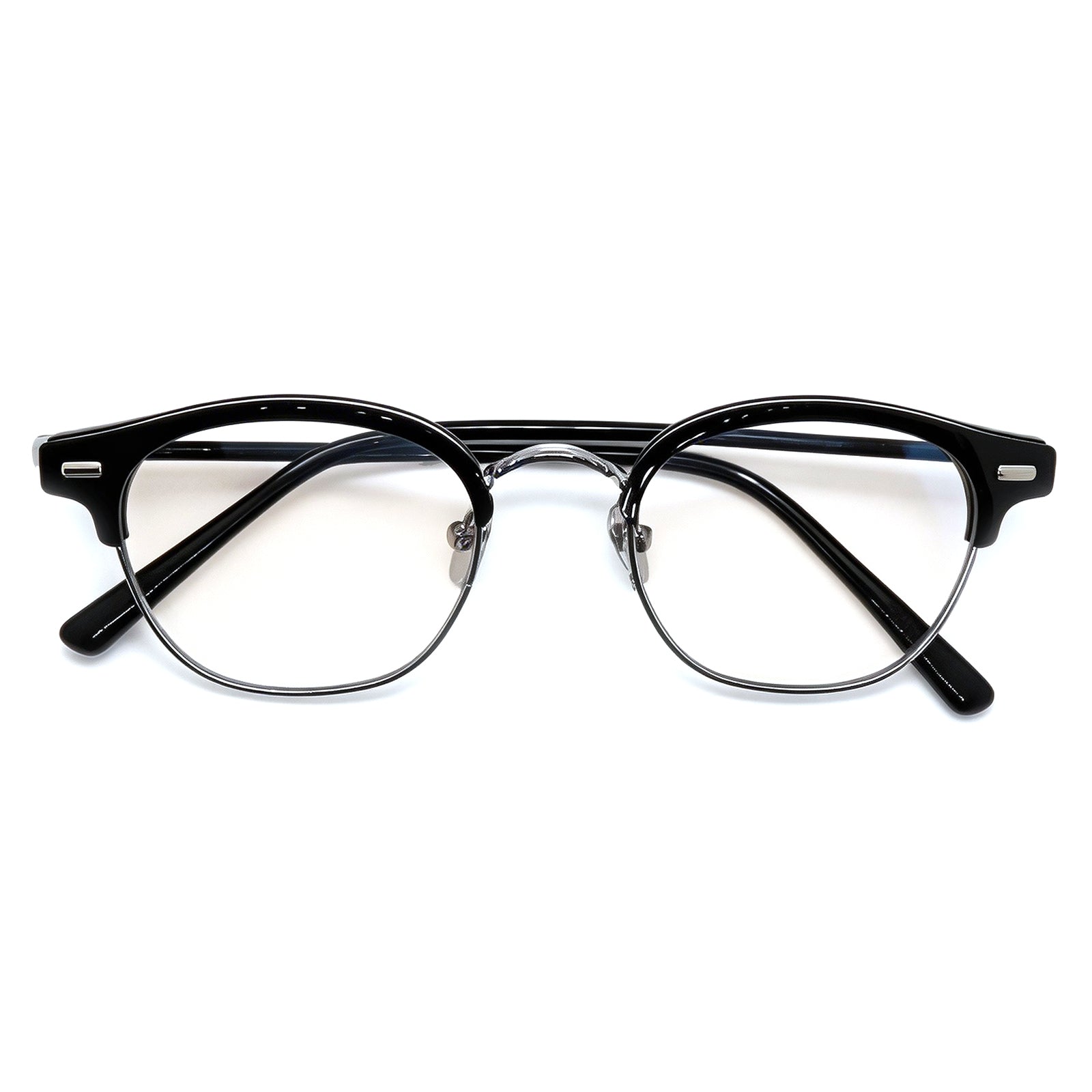 Retro Browline Anti-Blue Light Eyeglass Frame