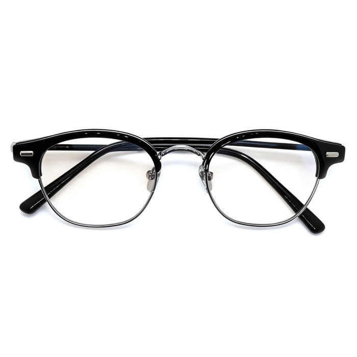 Retro Browline Anti-Blue Light Eyeglass Frame