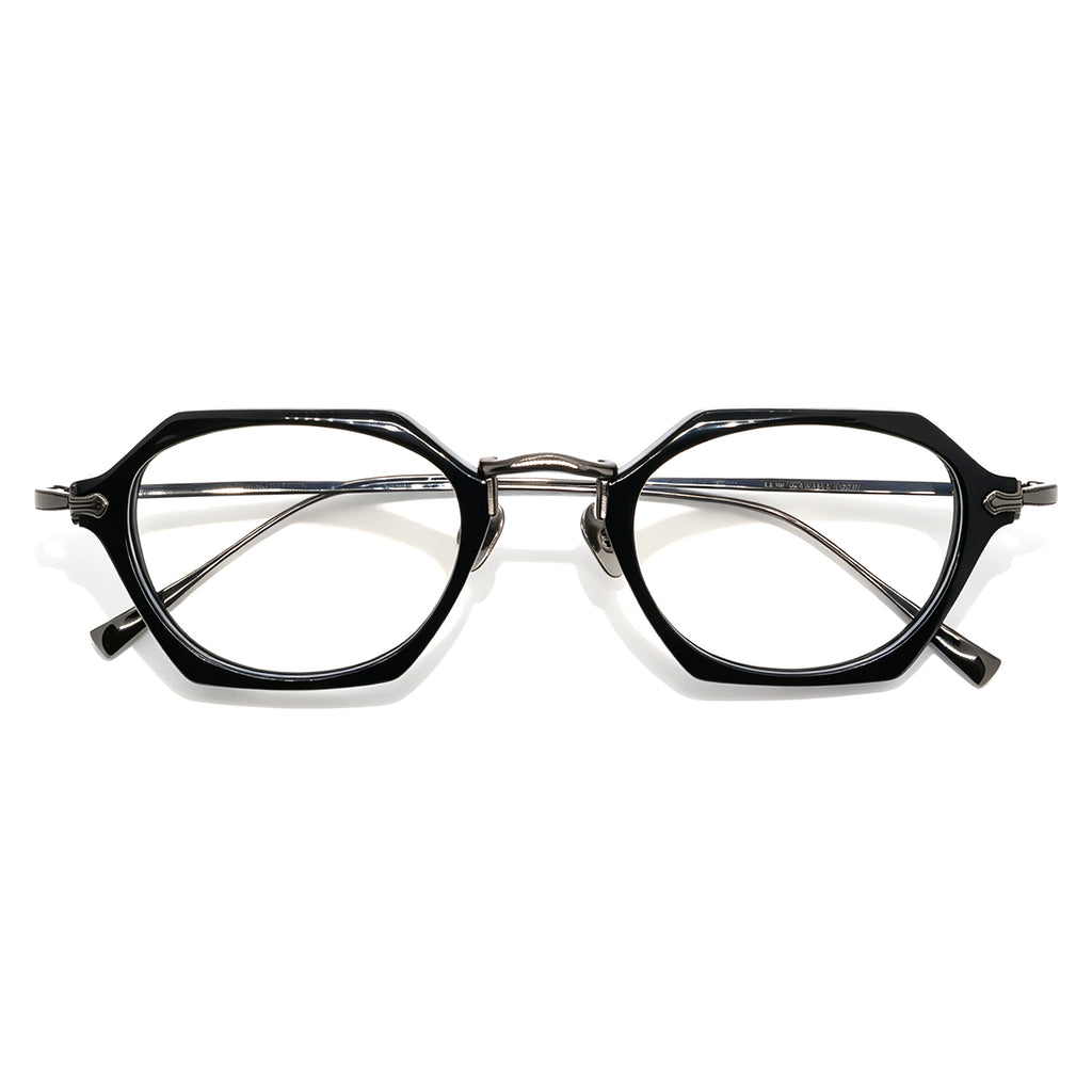Unique Hexagonal Eyeglasses, Tortoise Acetate & Metal, Prescription Ready