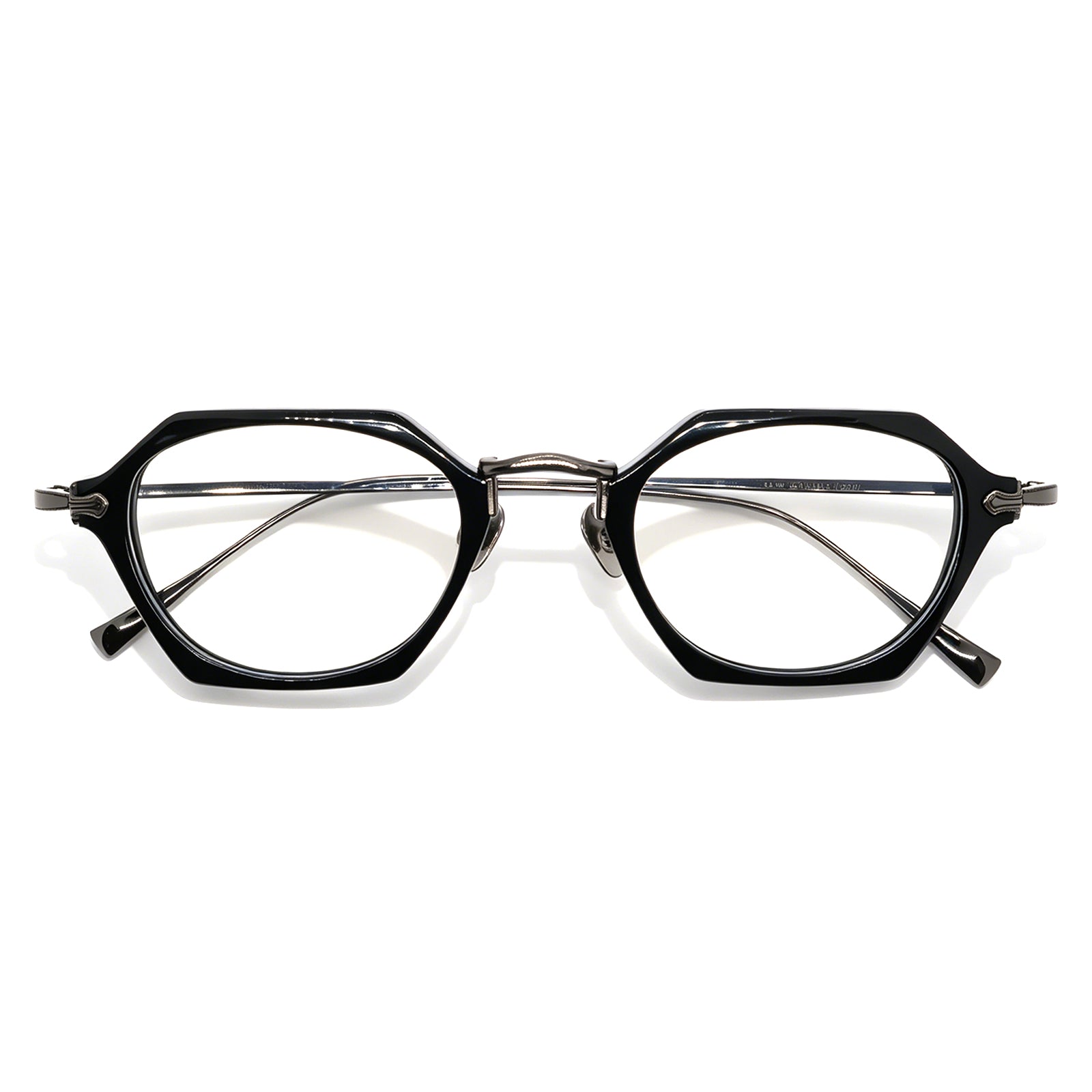 Unique Hexagonal Eyeglasses, Tortoise Acetate & Metal, Prescription Ready
