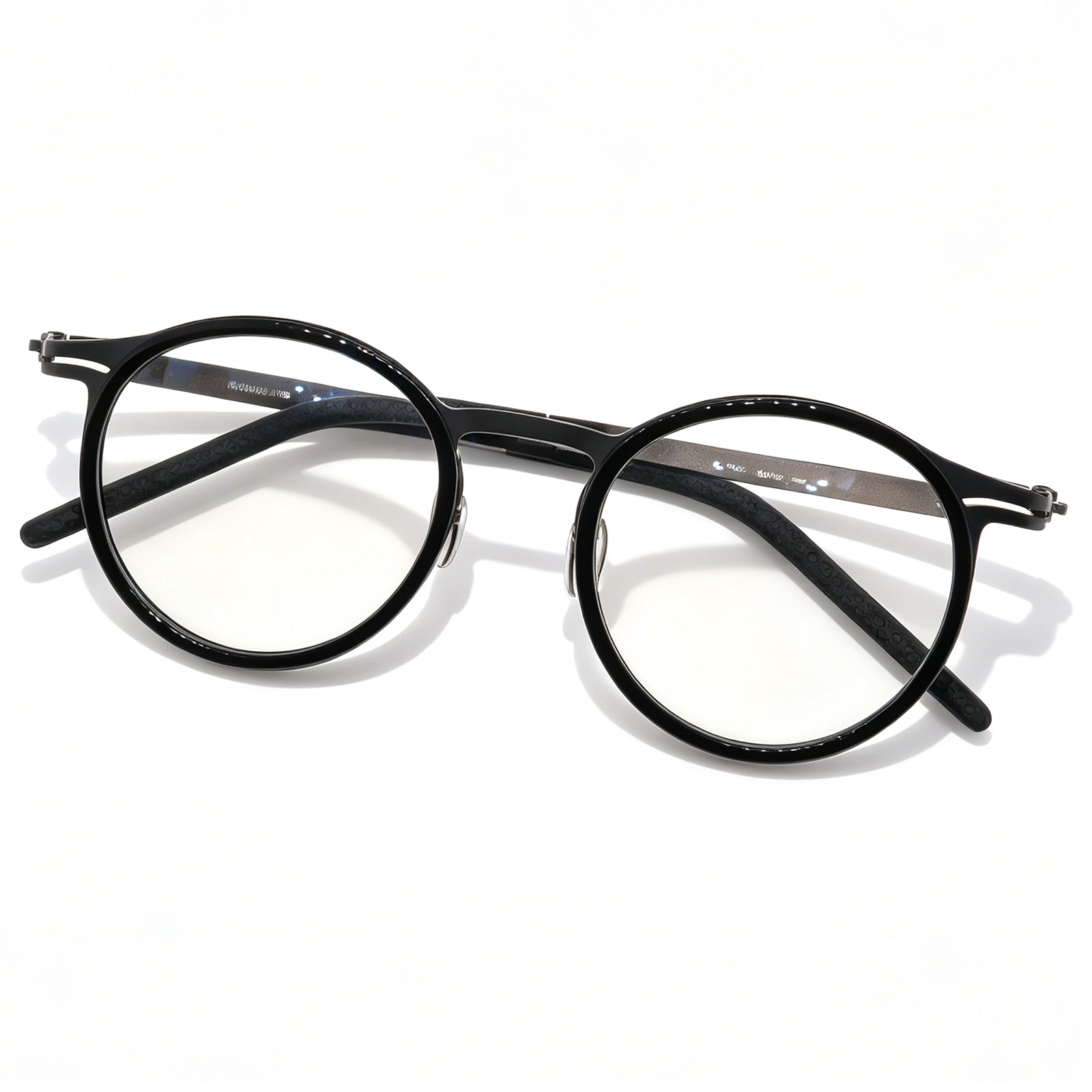 Round Mixed Metal Acetate Anti Blue Light Glasses