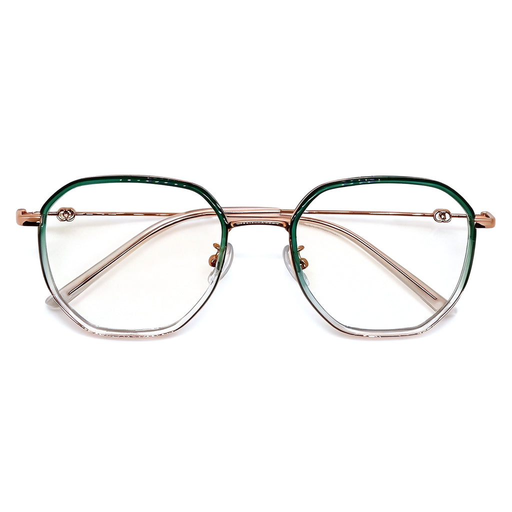Women's Polygon Anti-Blue Light Eyeglass Frame