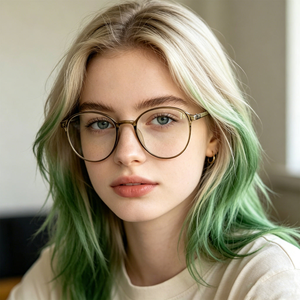 Lightweight TR90 Round Anti-Blue Light Glasses