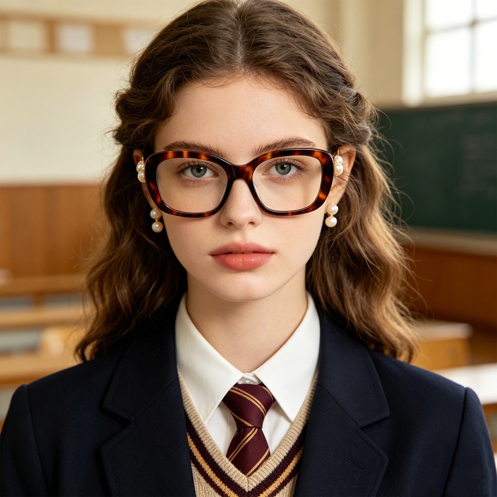 Handmade Retro Black Square Eyeglasses