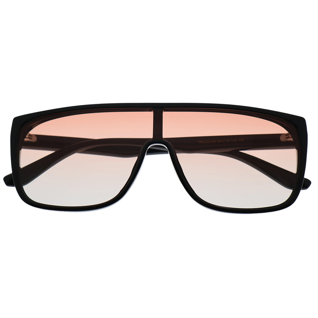 Bold Tortoise Oversized Shield Shades, Anti-Glare