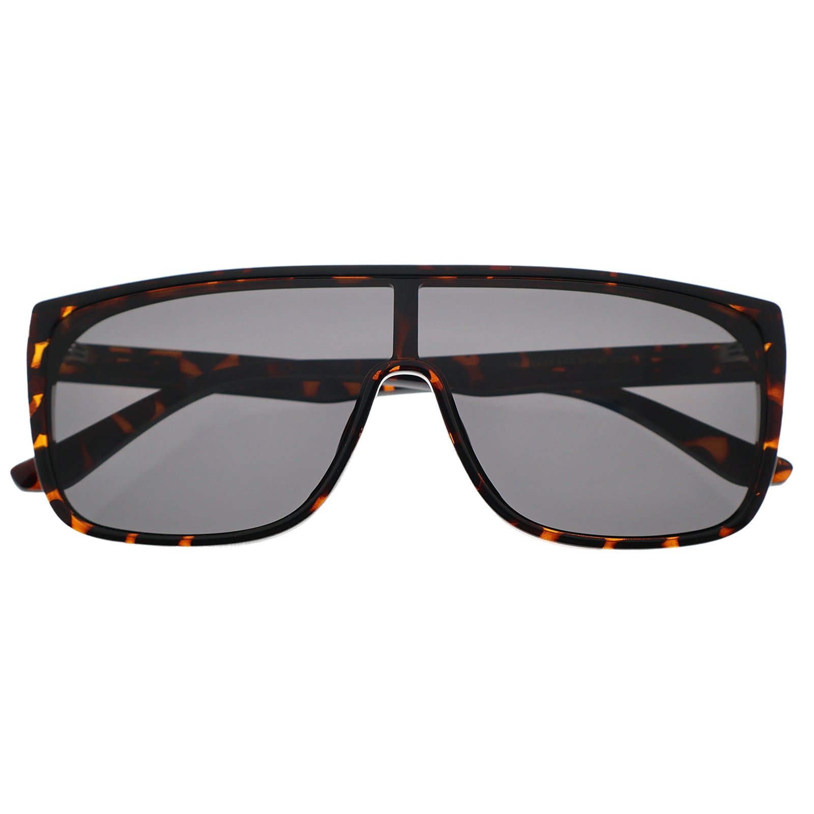 Bold Tortoise Oversized Shield Shades, Anti-Glare