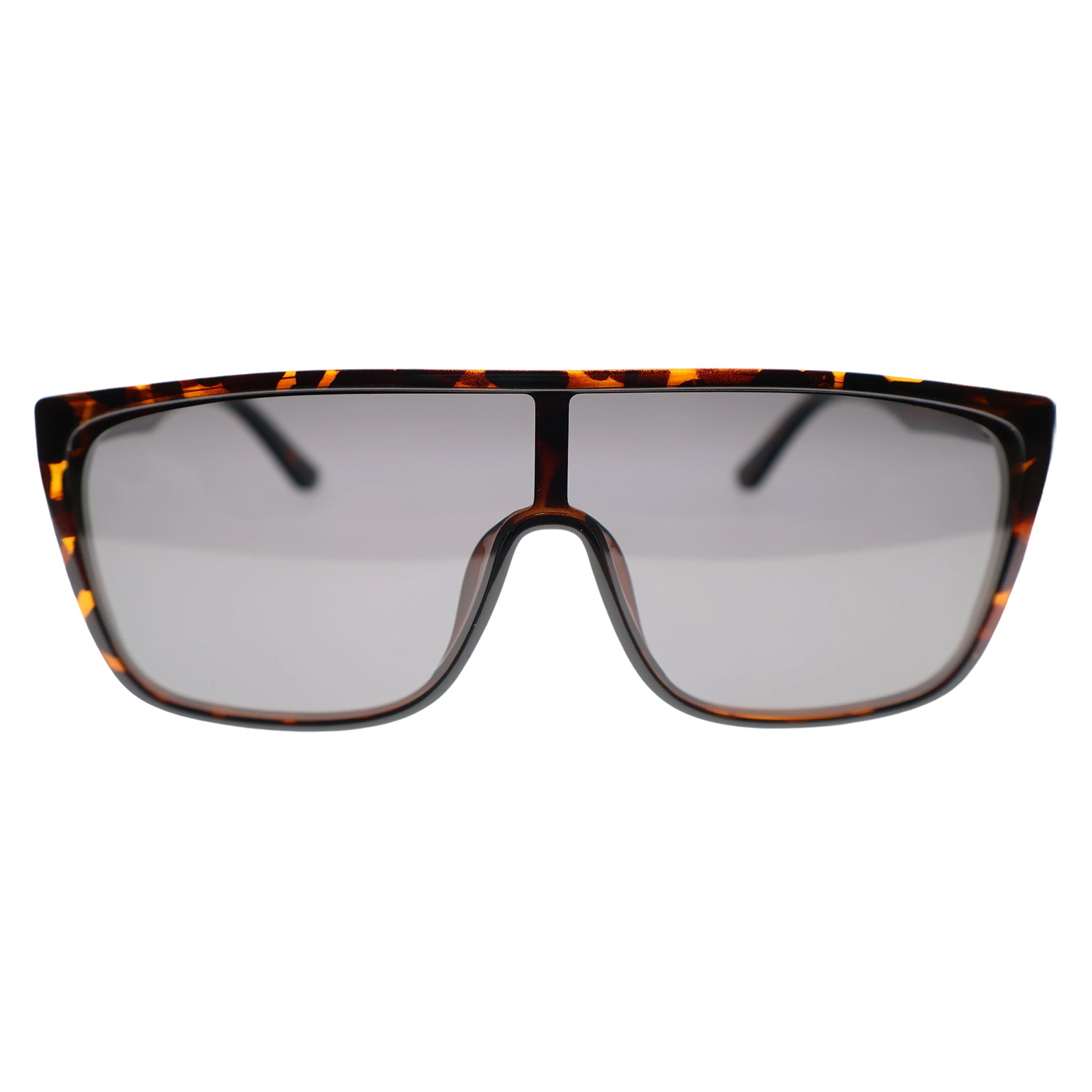 Bold Tortoise Oversized Shield Shades, Anti-Glare