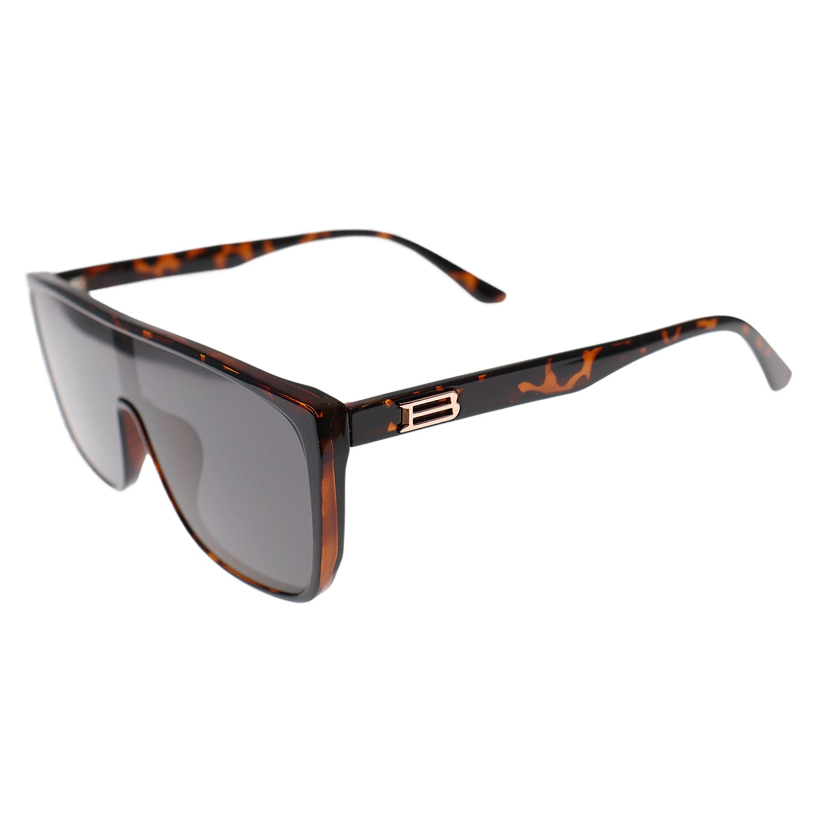 Bold Tortoise Oversized Shield Shades, Anti-Glare